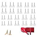 High Heel Shoes Replacement Tips Shoe Repair Stiletto Caps Heel Protector Dowels Women's U-Shape High Heel Covers (20 Pairs U Shape-Clear, 5 Size)