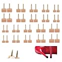 High Heel Shoes Replacement Tips Shoe Repair Stiletto Caps Heel Protector Dowels Women's U-Shape High Heel Covers (20 Pairs U Shape-brown, 5 Size)
