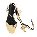 High Heels for Women Peep Pointed Toe Kitten Heeled Sandals