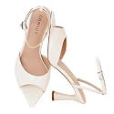 High Heels for Women Peep Pointed Toe Kitten Heeled Sandals