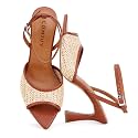 High Heels for Women Peep Pointed Toe Kitten Heeled Sandals