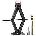 High Lift Scissor Car Jack, 25" Lifting Height, 3T Heavy Duty Car Jack, 3/4" Hex Drive - Portable Scissor Lift Jack for SUV,UTV,Off-Road