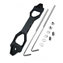 High mass Heavy Duty Hold Down Aluminum & Stainless Steel Tie Down Bracket J Bolts Black Blue ZJ-0009(Black)