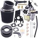 High Performance Upgraded Carburetor Air Filter adapter Intake Spark Plug Kit fit for Predator 212cc 6.5 Hp Honda Gx160 Gx200 196cc Coleman CT200U Trail CT100U Mini Bike Go Kart Racing（Black）