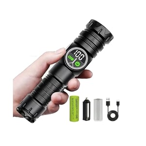 high power rechargeable torch light long range 5000mah battery  waterproof emergency led light  camping outdoor home use  usb charging  self defense flashlight9 mode torch