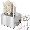 High-Powered Commercial Electric Glass Polisher Machine with Heater &amp; Microfiber Brushes - Easy Operation for Restaurants, Hotels, Bars, Cafes - Professional Quality Cleaning Tool