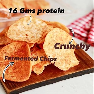 tempehchennai high protein chickpea tempeh chips - 100vegetarianvegan proteindairy amp gluten freegut-friendlyhigh fiberlow carbno maida spanish tomato100 grams