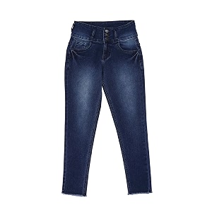 HIGH Star Girls Blue Slim-Fit Stretchable Jeans