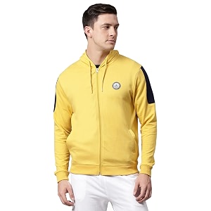 HIGH Star Mens Fleece Colorblock Hooded Sweatshirt