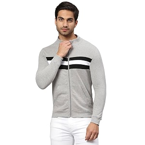 HIGH Star Mens Fleece Colorblocked Hooded Sweatshirt