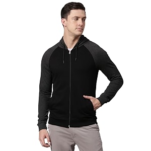 HIGH Star Mens Fleece Colorblock Hooded Sweatshirt