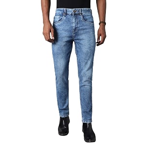 HIGH STAR Mens Mid Rise Straight Stretchable
