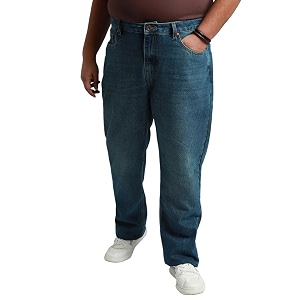 HIGH STAR Mens Mid Rise Straight Plus