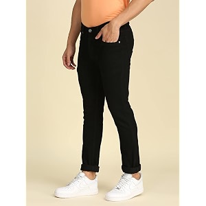 HIGH Star Men Black Slim-Fit Stretchable Jeans