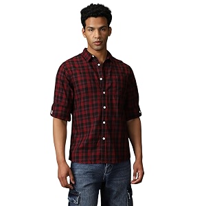 High Star Men Check Cotton Regular Fit