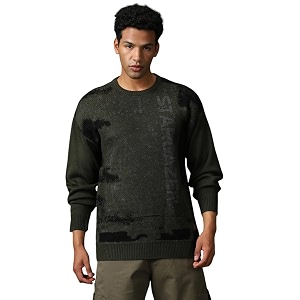 High Star Men Knitted Acrylic Relaxed Fit