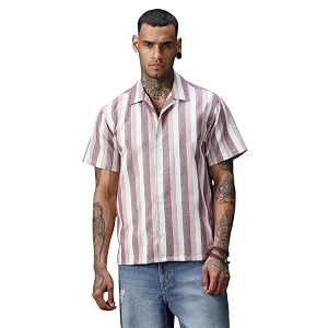 High Star Men Strip Cotton Relaxed Fit