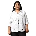HIGH Star Oversized Embroidered Cotton Shirt for