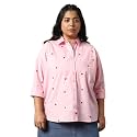 HIGH Star Oversized Embroidered Cotton Shirt for