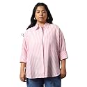 HIGH Star Oversized Striped Cotton Shirt for
