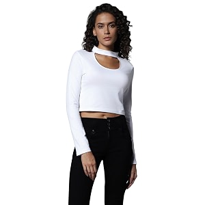 High Star Womens Choker Neck Fitted Full