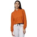 HIGH Star Women39s Fleece Solid Hooded Neck