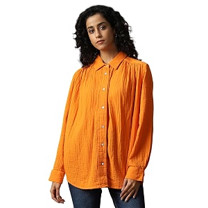 High Star Women Cotton Solid Oversized Fit