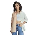 High Star Women Oversized Spread Collar Classic Opaque Casual Shirt, Cotton