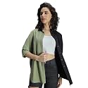High Star Women Oversized Spread Collar Classic Opaque Casual Shirt, Cotton