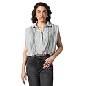 High Star Women Relaxed Fit Spread Collar Cap Sleeves Embroidered Shirts 50