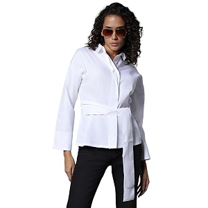 HIGH STAR Womens Cotton HSWSHW230106 WH Boxy