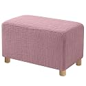 High Stretch Ottoman Cover Rectangular (Large, Pink