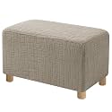 High Stretch Ottoman Cover Rectangular (Medium, Khaki