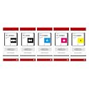 High Yield PFI-030 PFI030 Ink Cartridge 55-ml Set Compatible PFI-030MBK PFI-030BK PFI-030C PFI-030M PFI-030Y Replacement for imagePROGRAF TA-20 TA-30 TM-240 TM-340 Printer (5Pack)