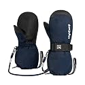 HIGHCAMP Kids Waterproof Snow Ski Gloves w/Zipper & String on Long Cuff Cold Weather Mitten for Toddler & Youth Boys Girls