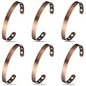 Highergo 6 Pcs Copper Magnetic Bracelet for Women Adjustable, Polished