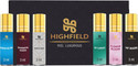 HIGHFIELD Attar Perfume Gift Set For Unisex 6Pcx3ml Each Total 18ml Floral Attar