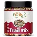 HighFresh Healthy Trail Mix - 250gm - Almonds | Cashew | Raisins | Black Raisins | Pumpkin | Sunflower | Roasted Flax Seeds | Healthy Snack | Nuts and Dry Fruits [Jar Pack]