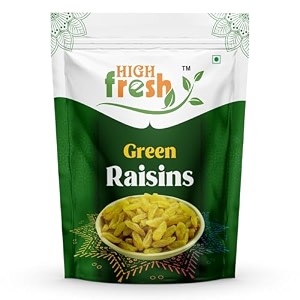 highfresh premium seedless green raisins  kishmish  nutritious rich in iron 500gm