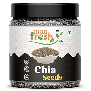 highfresh raw chia seeds  organic chia seeds  seeds for eating  diet snacks  seeds for weight loss  high protein seeds  jar pack  1000