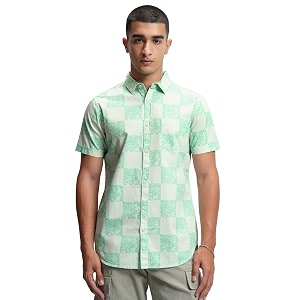 Highlander Mens Checkered Slim Fit Shirt