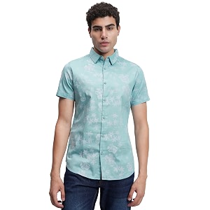 Highlander Mens Floral Print Half Sleeves Shirt