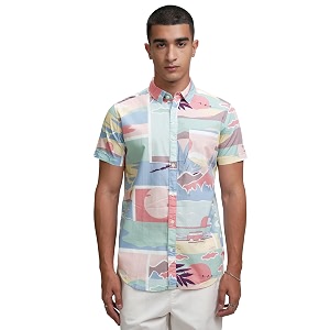 Highlander Mens Printed Slim Fit Shirt