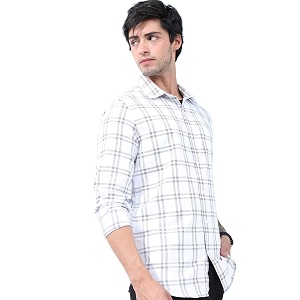 Highlander Mens Slim Fit Check Shirt for