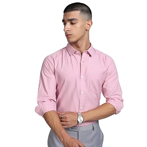 Highlander Mens Slim Fit Shirts Solid
