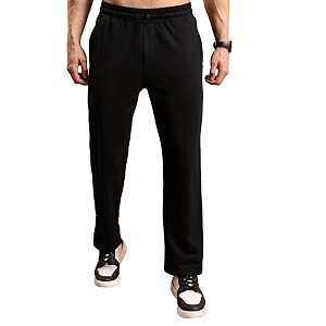 Highlander Mens Solid Trackpants Relaxed Straight