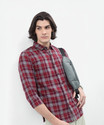 HIGHLANDER Men Checkered Casual Maroon, Red, Grey Shirt