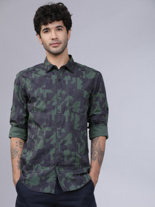 highlander men checkered casual multicolor shirt