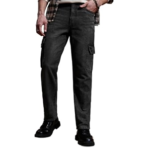 Highlander Men Mens Relaxed-Fit Cargo Pocket Jeans