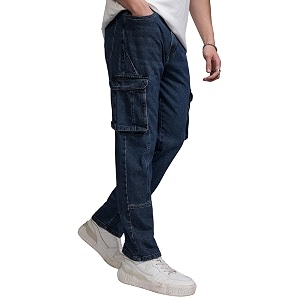 Highlander Men Mens Relaxed-Fit Cargo Pocket Jeans